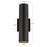 Kuzco Architectural Lorna 12-in (3-in Dia.) Wall Sconce Up/Down Light