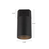 Kuzco Architectural Lorna 8-in (4-in Dia.) Concrete Ceiling Mount
