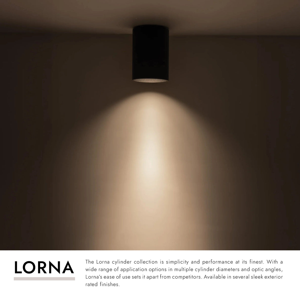 Kuzco Architectural Lorna 8-in (4-in Dia.) Concrete Ceiling Mount