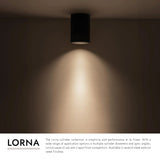 Kuzco Architectural Lorna 8-in (4-in Dia.) Concrete Ceiling Mount
