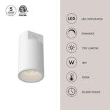 Kuzco Architectural Lorna 8-in (4-in Dia.) Concrete Ceiling Mount