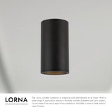 Kuzco Architectural Lorna 10-in (4-in Dia.) Concrete Ceiling Mount