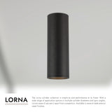 Kuzco Architectural Lorna 15-in (4-in Dia.) Concrete Ceiling Mount