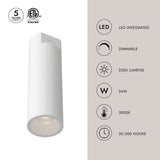 Kuzco Architectural Lorna 15-in (4-in Dia.) Concrete Ceiling Mount