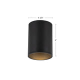 Kuzco Architectural Lorna 6-in (4-in Dia.) Flush Mount