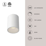 Kuzco Architectural Lorna 6-in (4-in Dia.) Flush Mount