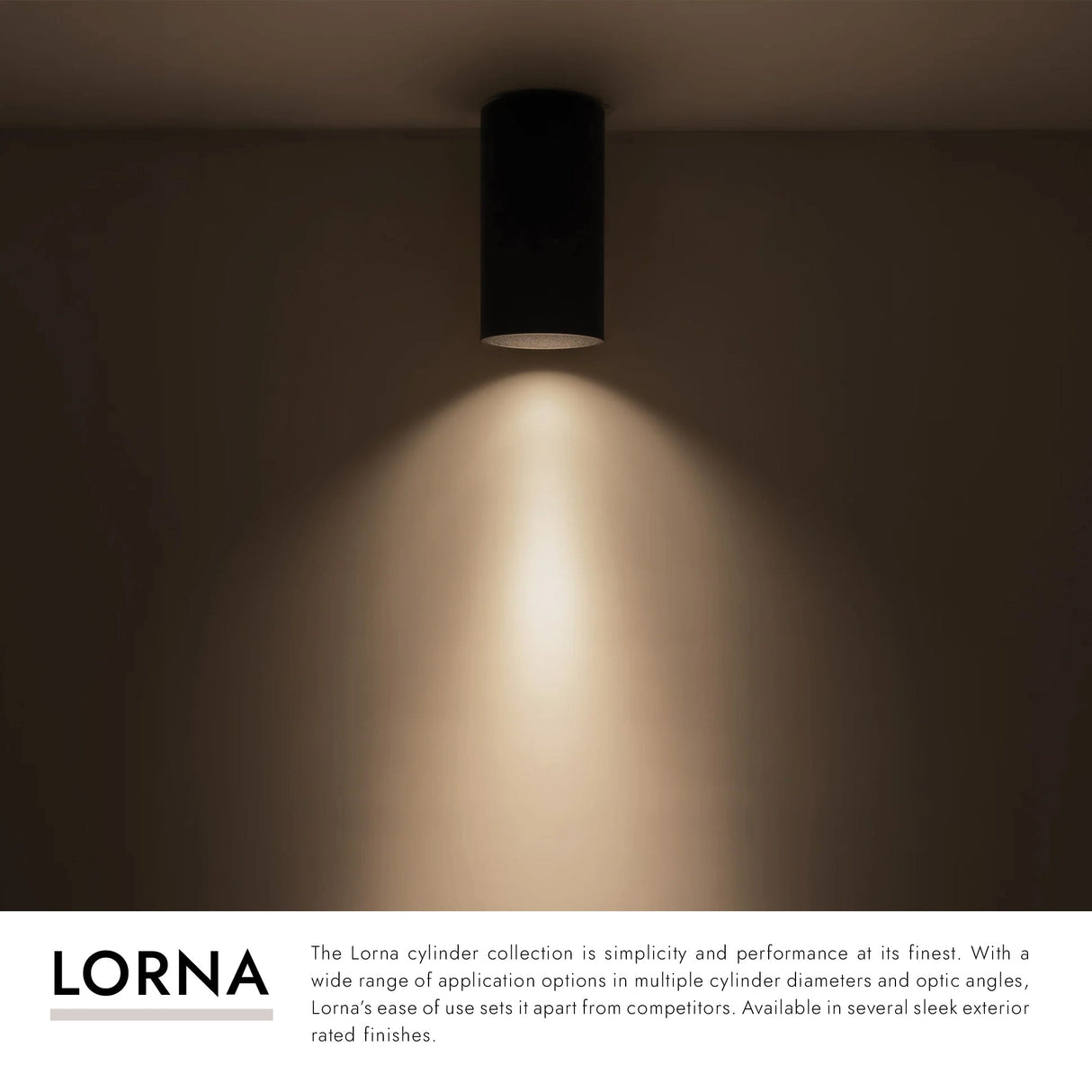 Kuzco Architectural Lorna 8-in (4-in Dia.) Flush Mount