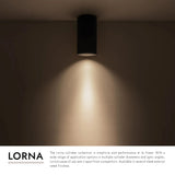 Kuzco Architectural Lorna 8-in (4-in Dia.) Flush Mount