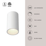 Kuzco Architectural Lorna 8-in (4-in Dia.) Flush Mount