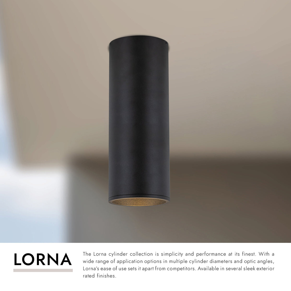 Kuzco Architectural Lorna 12-in (4-in Dia.) Flush Mount