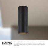 Kuzco Architectural Lorna 12-in (4-in Dia.) Flush Mount