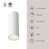 Kuzco Architectural Lorna 12-in (4-in Dia.) Flush Mount