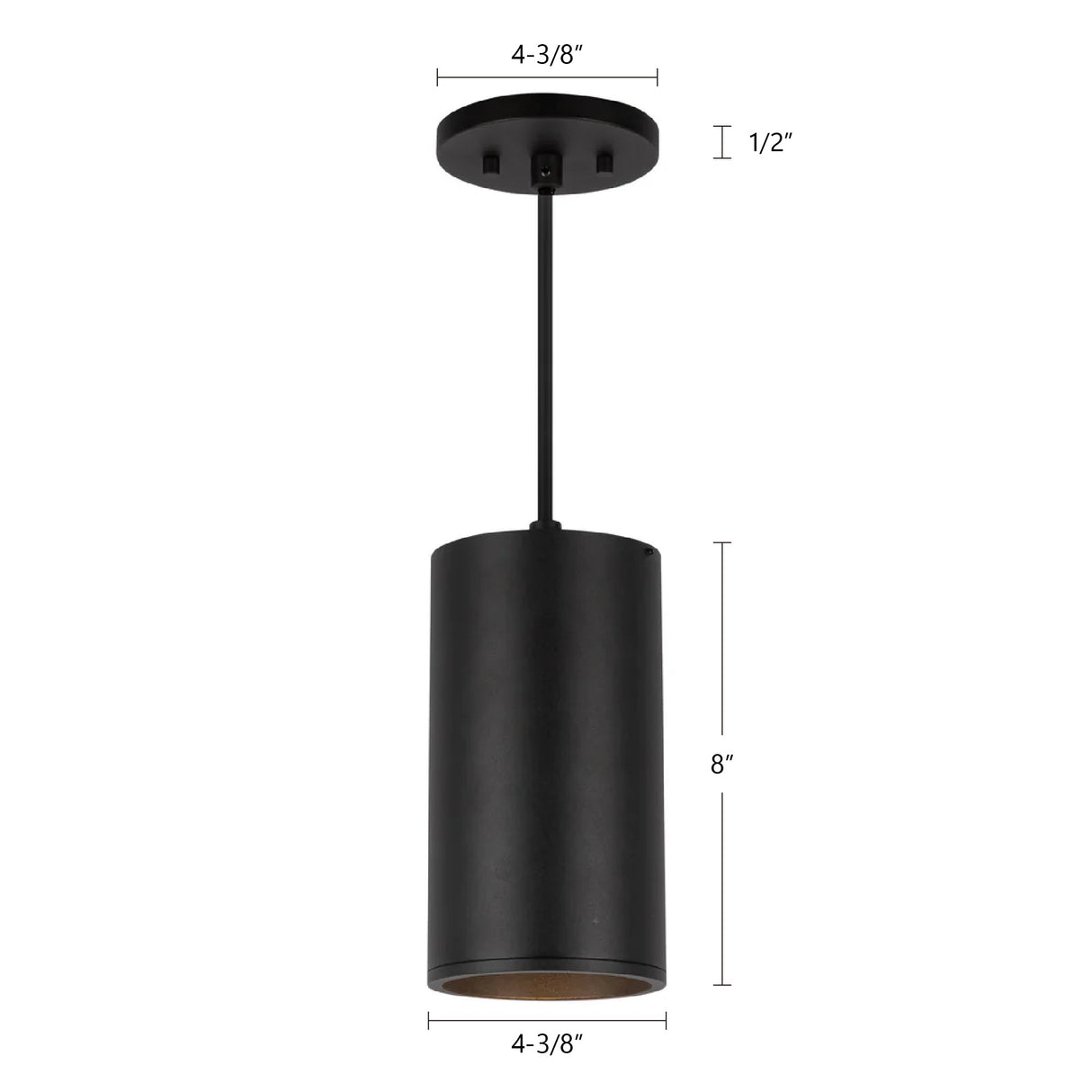 Kuzco Architectural Lorna 8-in (4-in Dia.) Pendant