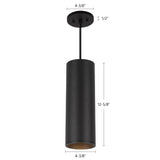 Kuzco Architectural Lorna 13-in (4-in Dia.) Pendant