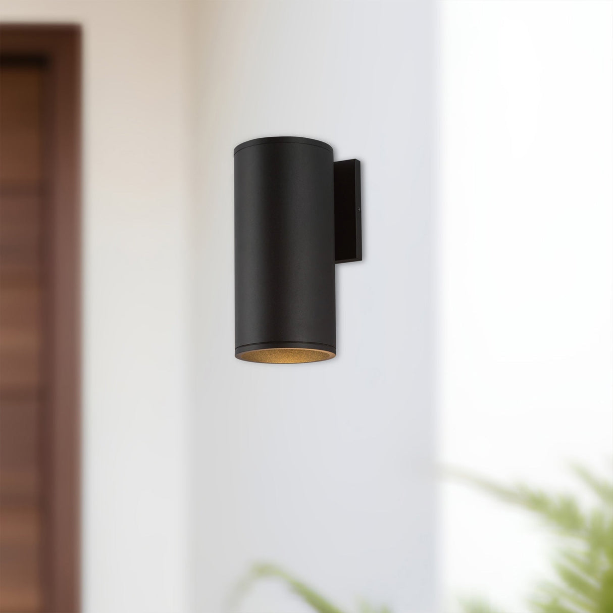 Kuzco Architectural Lorna 9-in (4-in Dia.) Interior/Exterior Wall Sconce