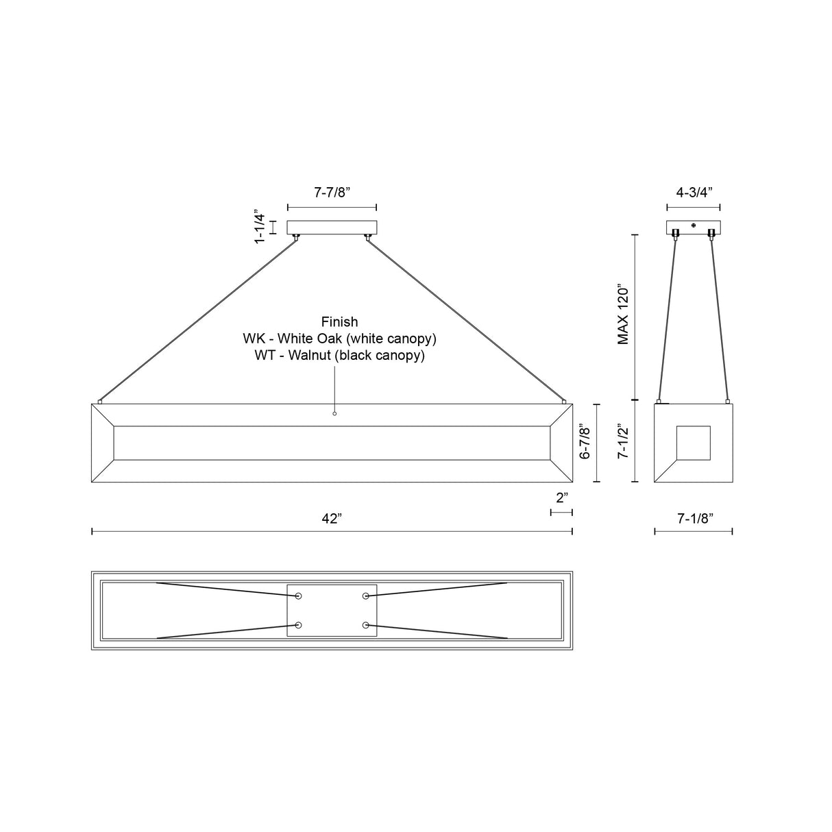 Kuzco Morina 42-in Linear Pendant