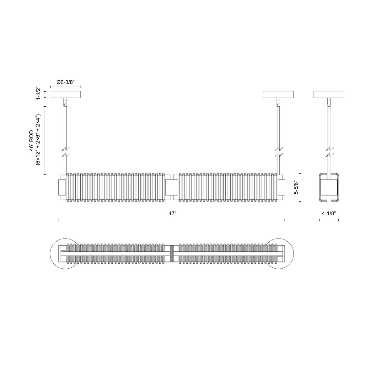 Alora Alai 47-in Linear Pendant