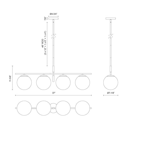 Alora Mood Zuri 37-in Linear Pendant