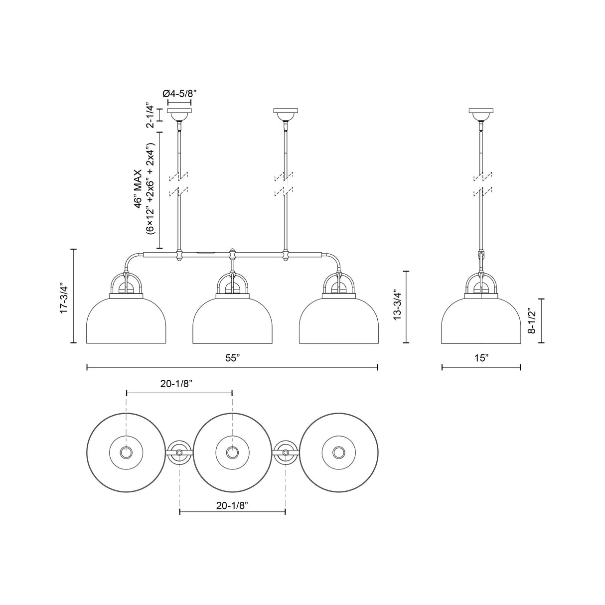 Alora Mood Lancaster 55-in Linear Pendant