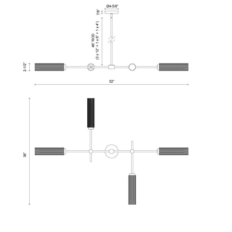 Alora Mood Colby 52-in Linear Pendant