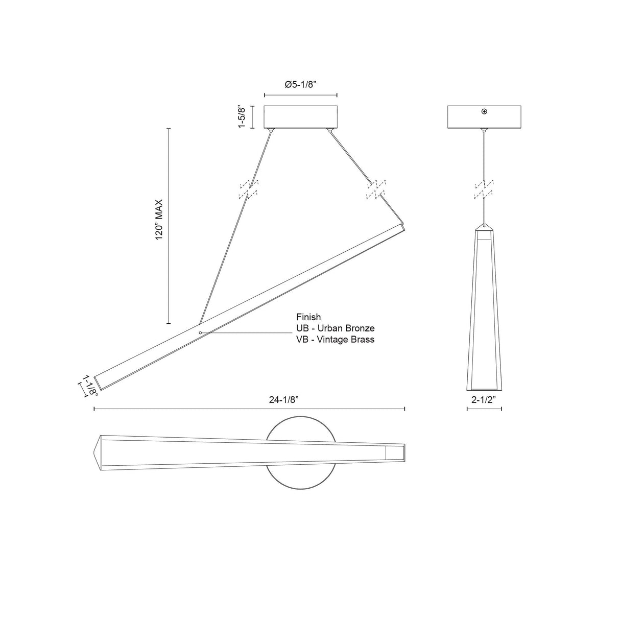 Kuzco Lex 24-in Linear Pendant
