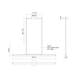 Kuzco Vesper 48-in Linear Pendant