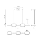 Kuzco Airen 36-in Linear Pendant
