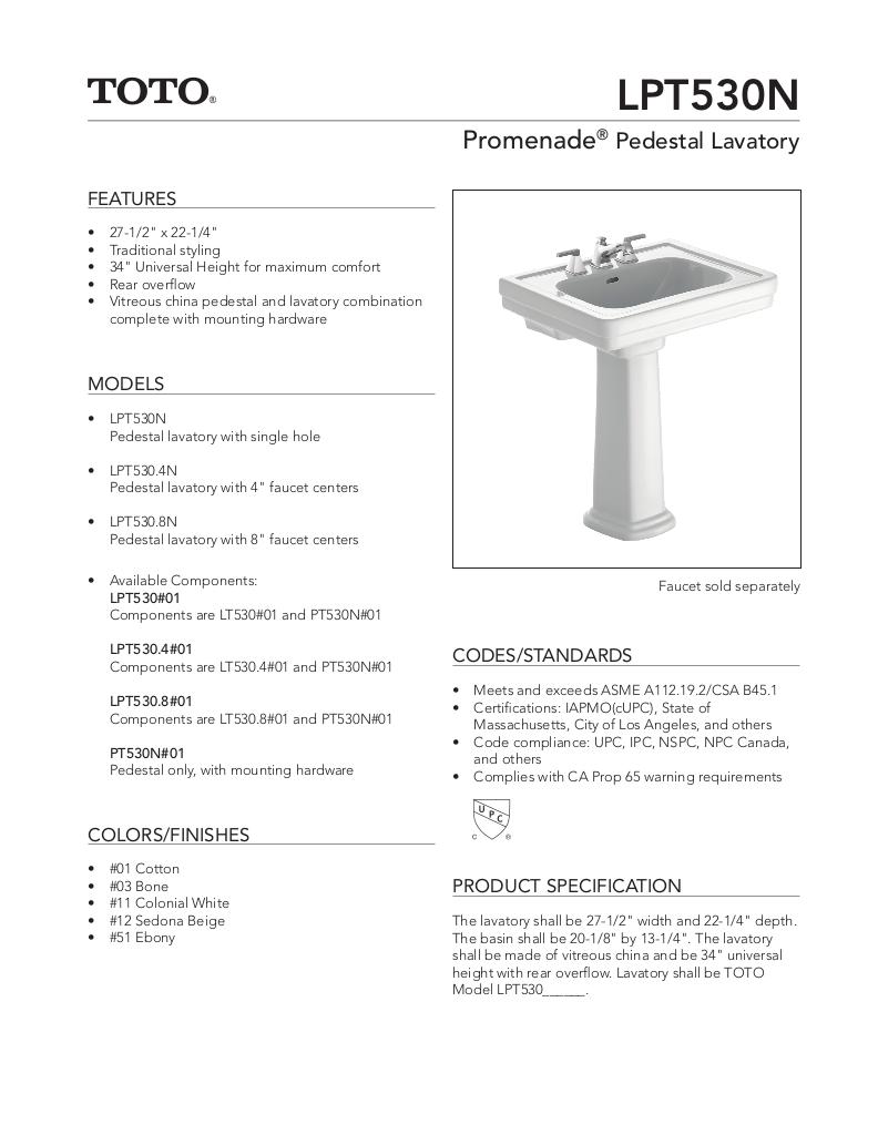 Promenade®Pedestal Lavatory