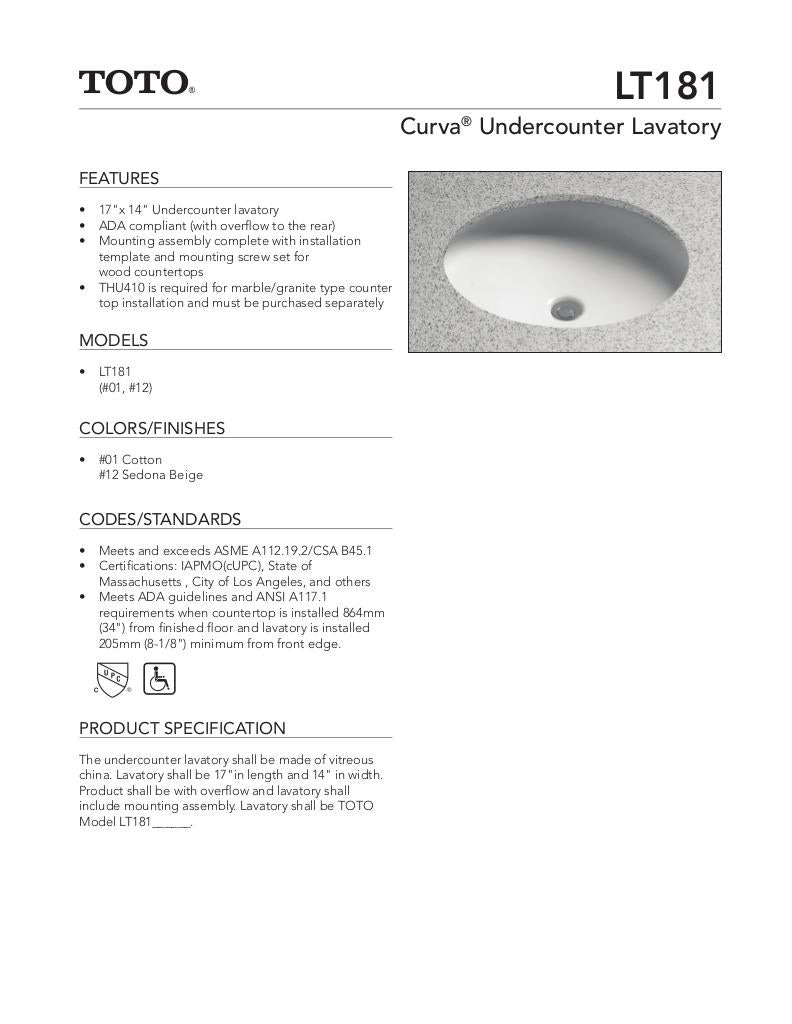 Curva Undercounter Lavatory