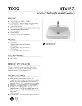 Arvina 19-11/16" Rectangle Vessel Lavatory