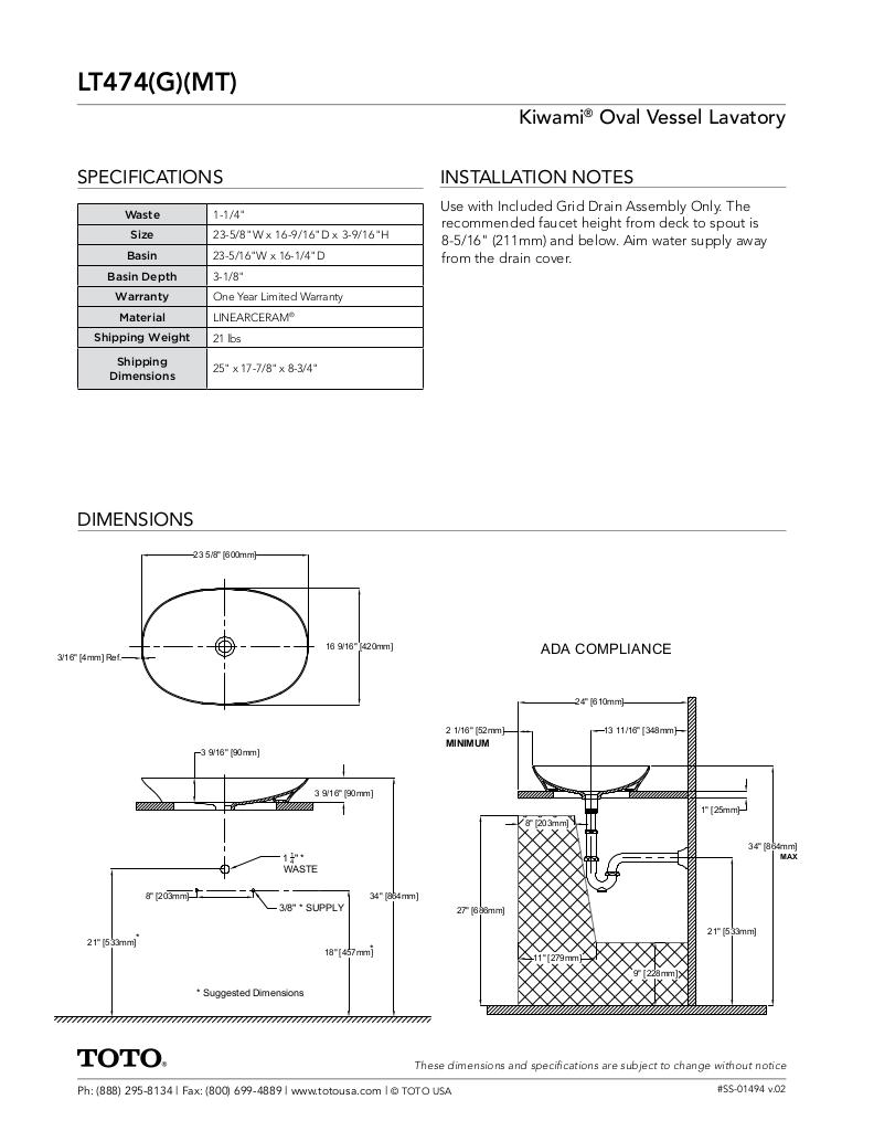 Kiwami®23-5/8" Oval Vessel Lavatory