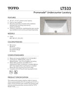 Promenade®Undercounter Lavatory
