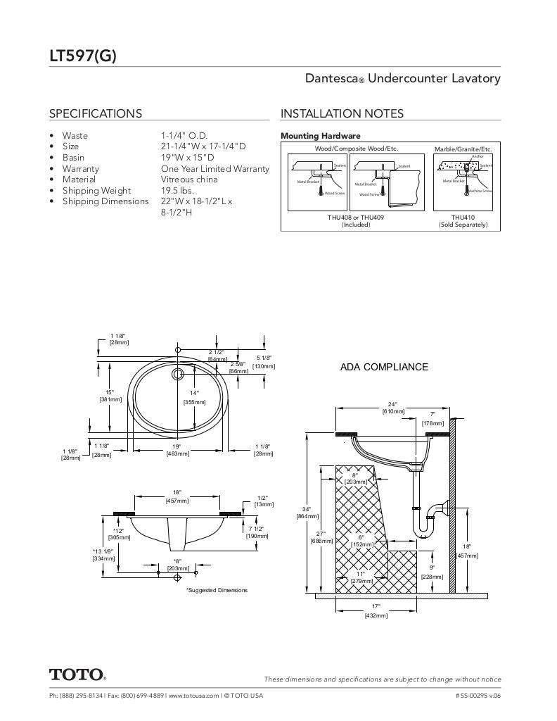 Dantesca®Undercounter Lavatory