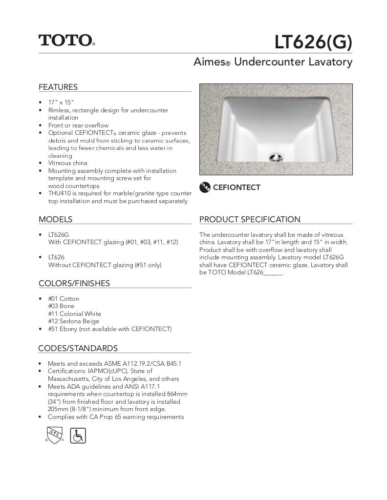 Aimes®Undercounter Lavatory