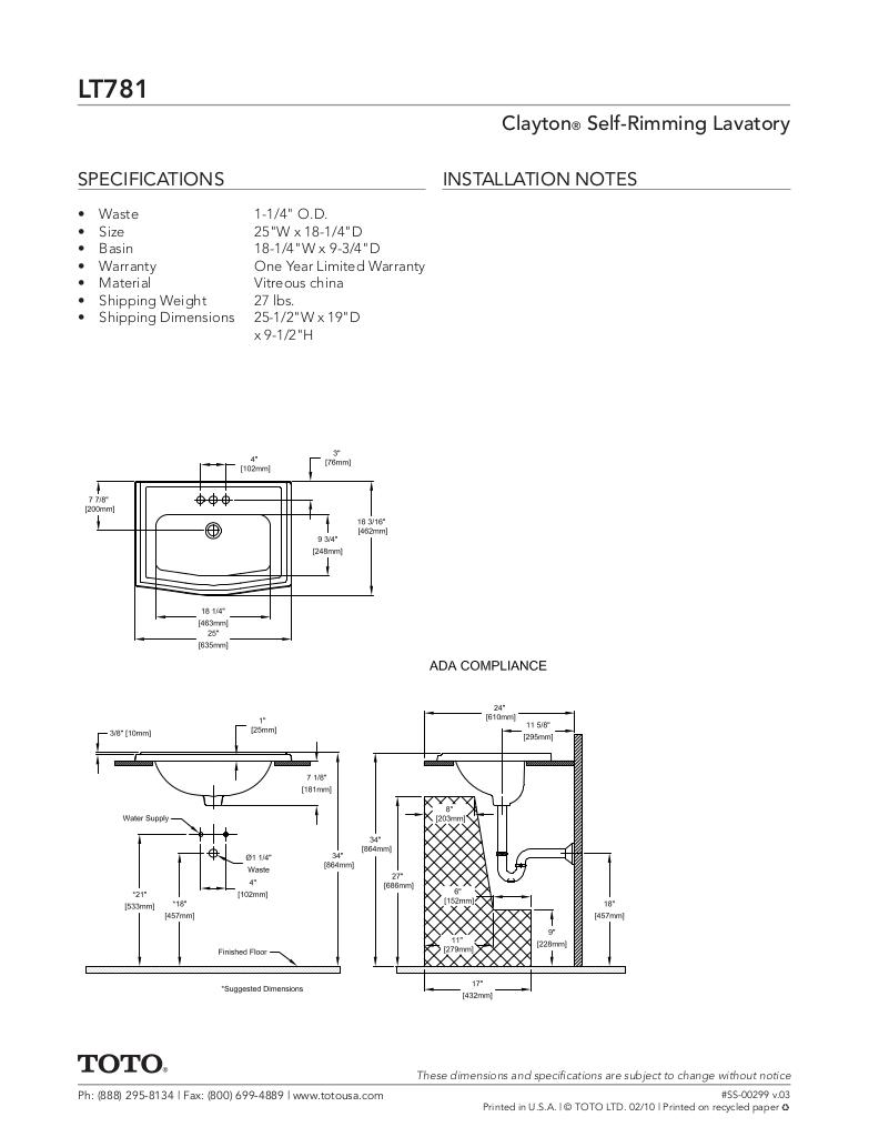 Clayton®Self Rimming Lavatory