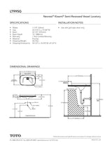 Neorest Kiwami Semi-Recessed Vessel Lavatory