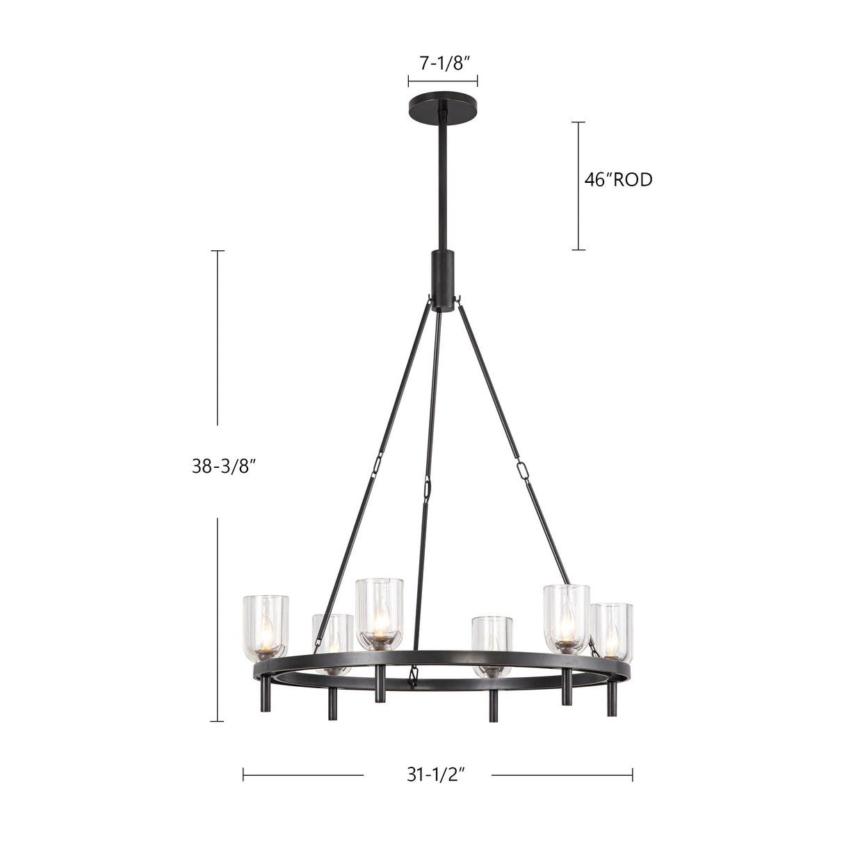 Alora Lucian 32-in Chandelier