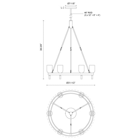 Alora Lucian 32-in Chandelier