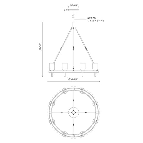 Alora Lucian 36-in Chandelier