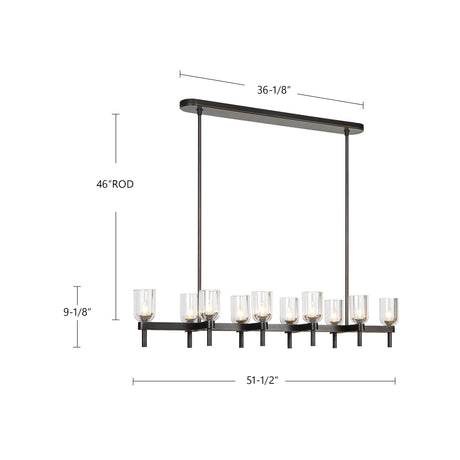 Alora Lucian 52-in Linear Pendant
