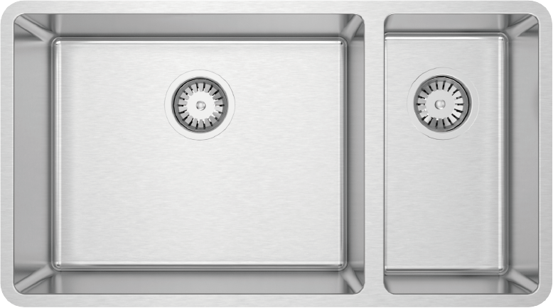 Lucia U 31" 60/40 Double Sink - Undermount,18 Gauge, R15, Single Box