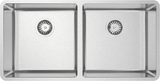 Lucia U Deluxe Kit 34" 50/50 Double Delux Kit - Undermount, 18 Gauge, R15 (Inc. ASC400LU+Grid)