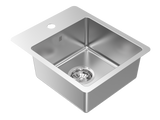 Lucia T 13" Bar Sink - Topmount Tap Ledge,18 Gauge, R15, Single Box