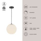 Kuzco Marco 12-in (196-in Wire) LED Pendant
