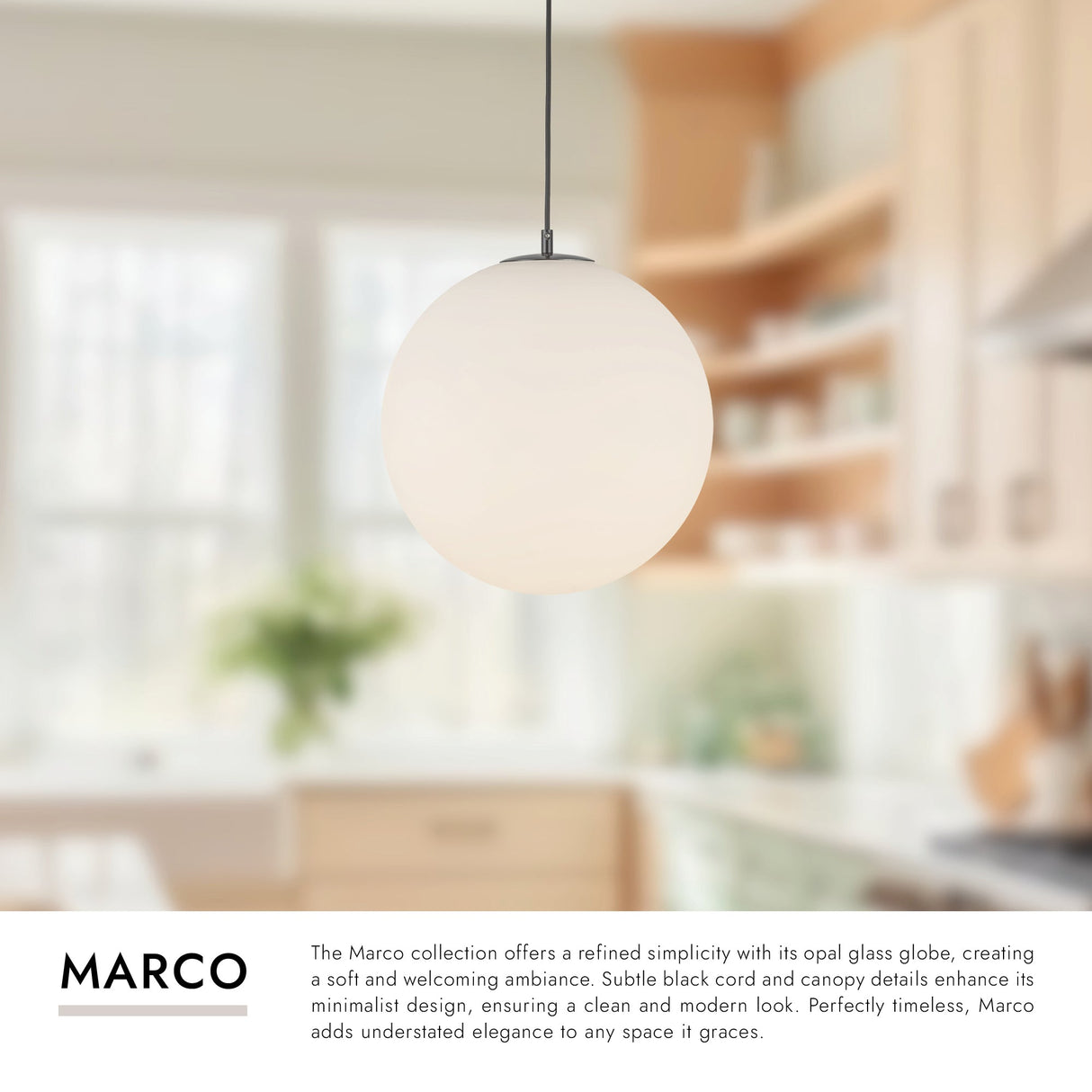 Kuzco Marco 16-in (196-in Wire) LED Pendant