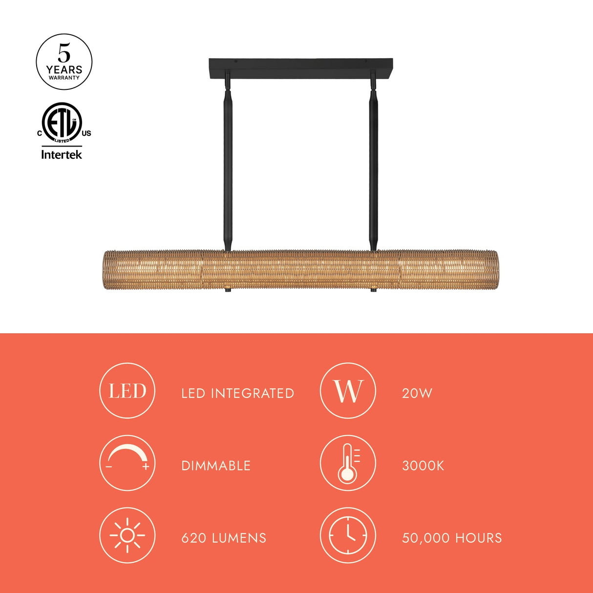 Alora Mood Maris 42-in Linear Pendant