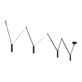 Kuzco Mason 4 Head Linear Pendant – Adjustable with Metal Strap Detail