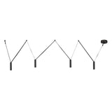 Kuzco Mason 4 Head Linear Pendant – Adjustable with Metal Strap Detail