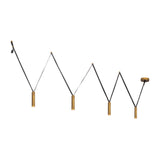 Kuzco Mason 4 Head Linear Pendant – Adjustable with Metal Strap Detail