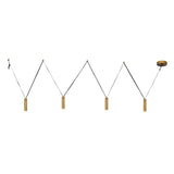 Kuzco Mason 4 Head Linear Pendant – Adjustable with Metal Strap Detail